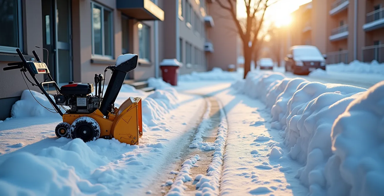 Système d'entretien automatisé pour triplex québécois en hiver